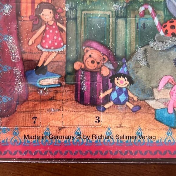 New German Advent Calendar Richard Selmer Verlag Paper Santa Claus Bag List Toys - Picture 4 of 9